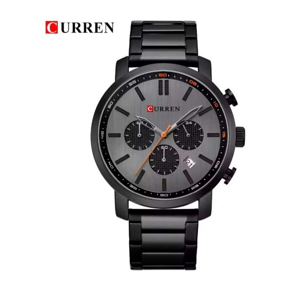 CURREN 8315 Cronógrafo Deportivo en Acero color Negro / Gris