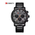 CURREN 8315 Cronógrafo Deportivo en Acero color Negro / Gris