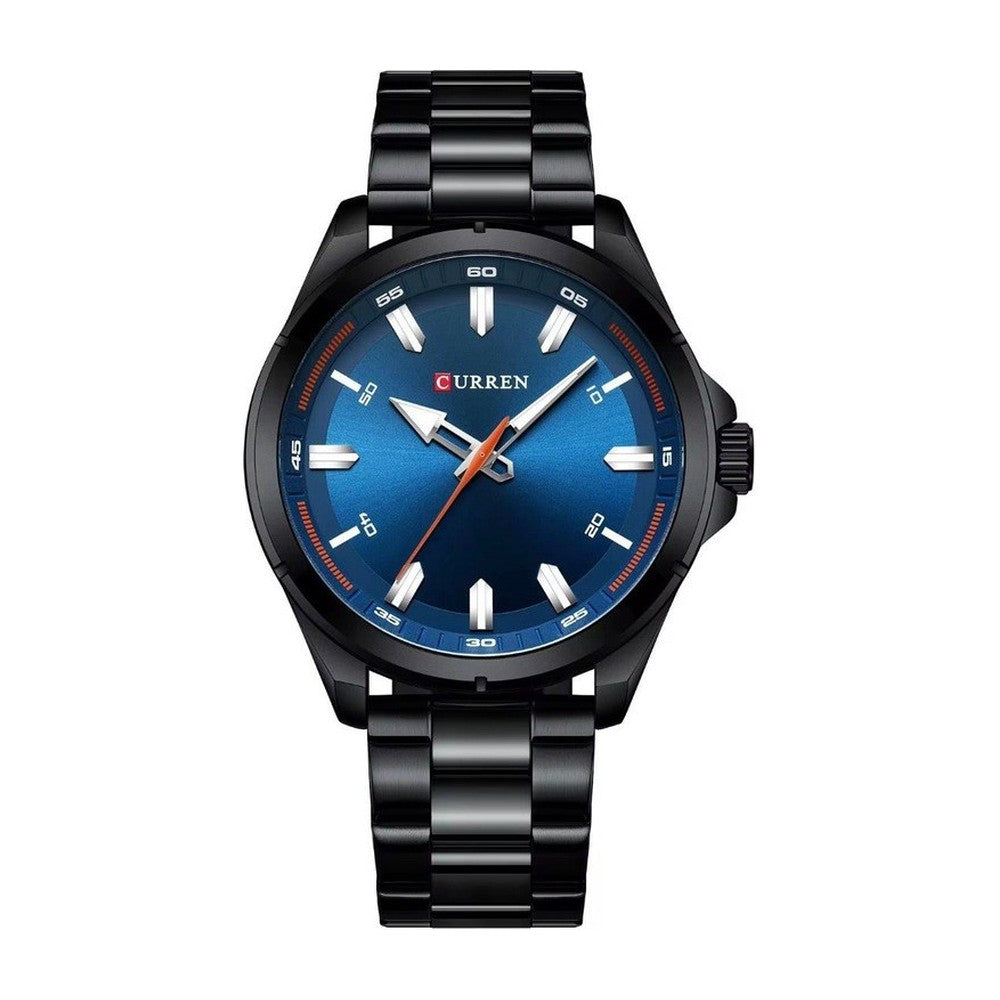 CURREN 8320 Reloj Minimalista en Acero color Negro / Azul