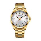 CURREN 8320 Reloj Minimalista en Acero color Dorado / Blanco