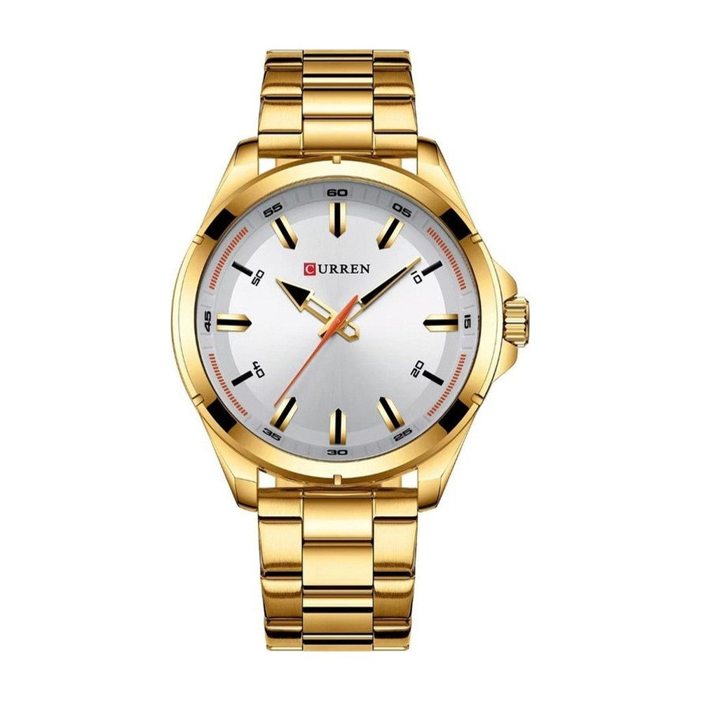 CURREN 8320 Reloj Minimalista en Acero color Dorado / Blanco