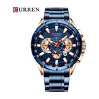 CURREN 8363 Cronógrafo Deportivo en Acero color Azul / Azul
