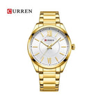CURREN 8423 Reloj Clásico en Acero color Dorado / Blanco