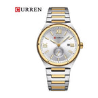 CURREN 8471 Reloj Clásico Números Romanos color Plateado y Dorado / Blanco