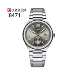 CURREN 8471 Reloj Clásico Números Romanos color Plateado / Gris
