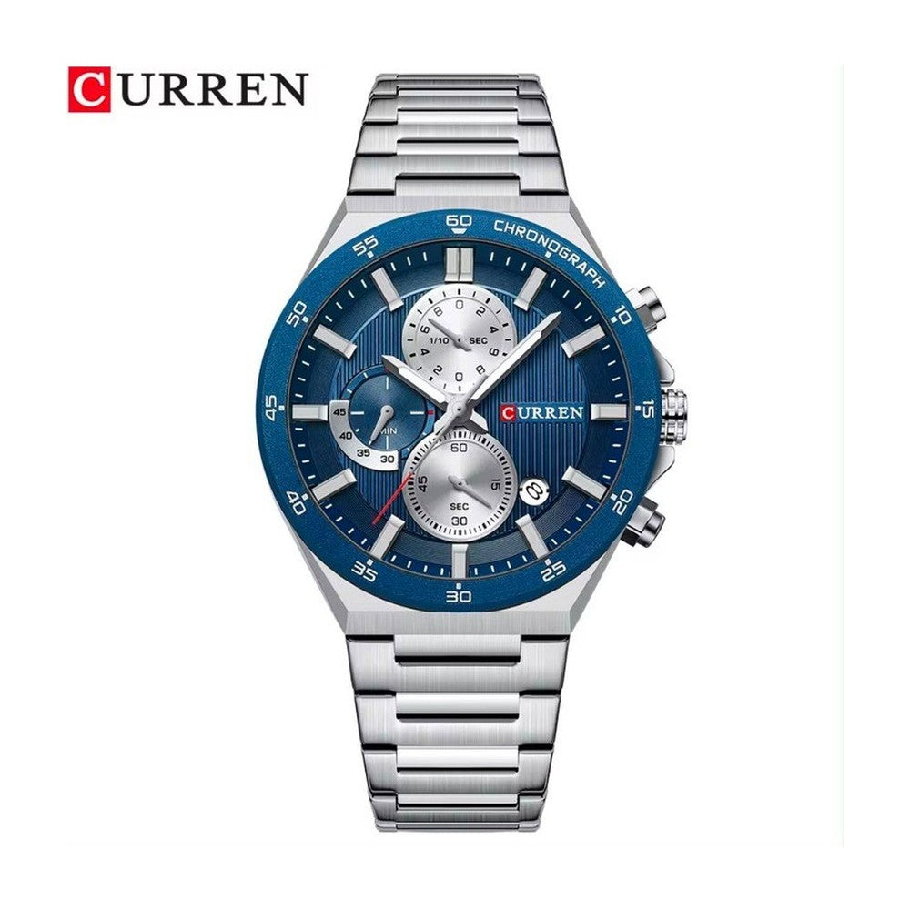 CURREN 8481 Cronógrafo Deportivo en Acero color Azul / Azul