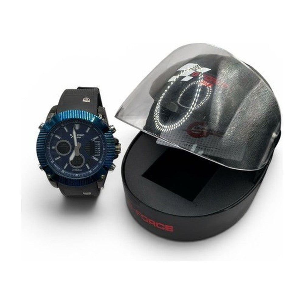 G-FORCE Reloj Deportivo con Estuche de Regalo color Goma Azul / Azul