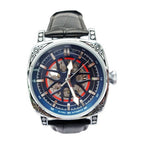 G-FORCE Automático Esqueleto en Acero color Plateado / Esqueleto Azul