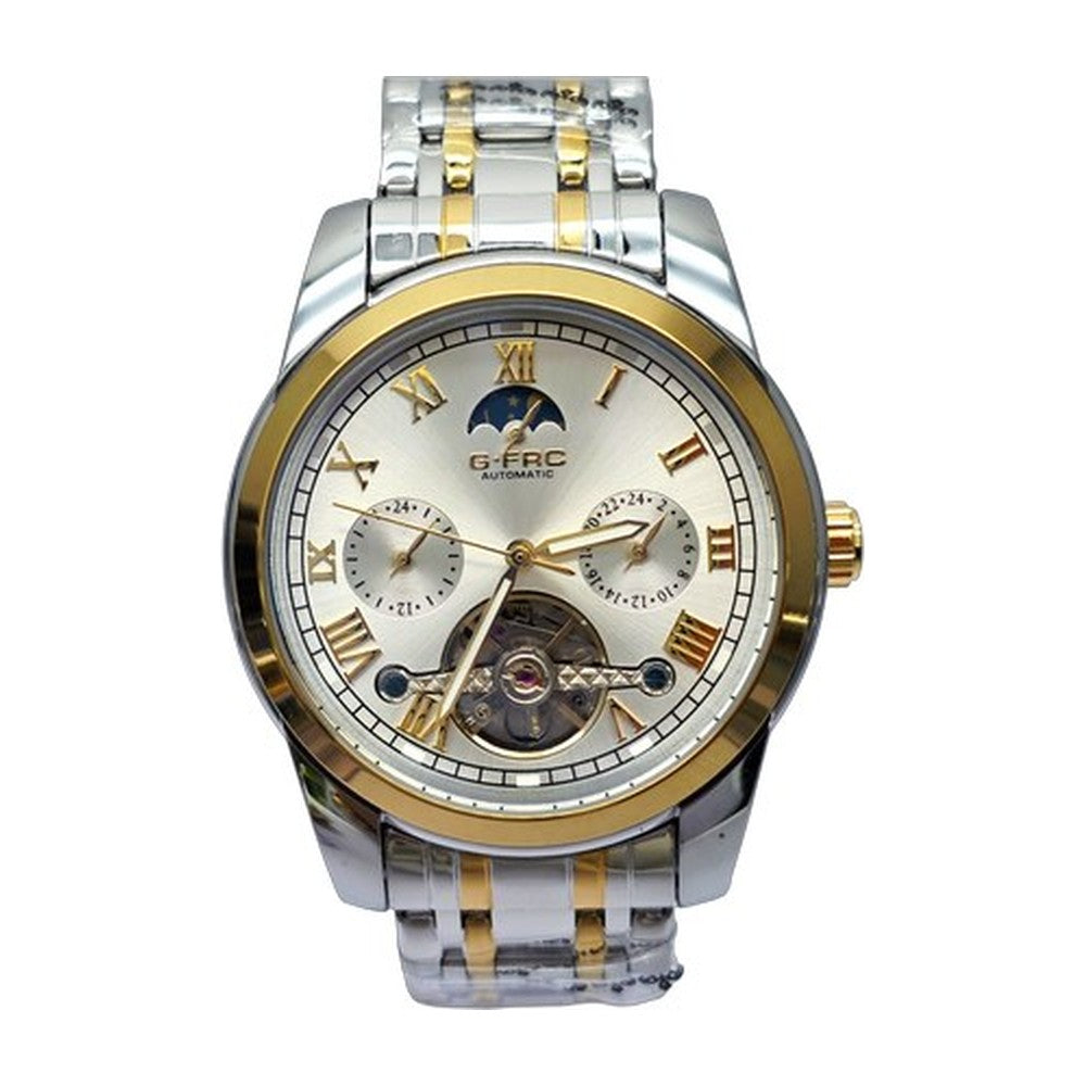 G-FORCE Automático Clásico Bicolor color Plateado y Dorado / Blanco