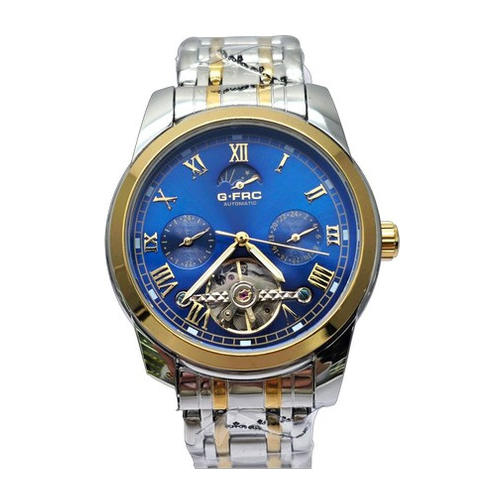 G-FORCE Automático Clásico Bicolor color Plateado y Dorado / Azul