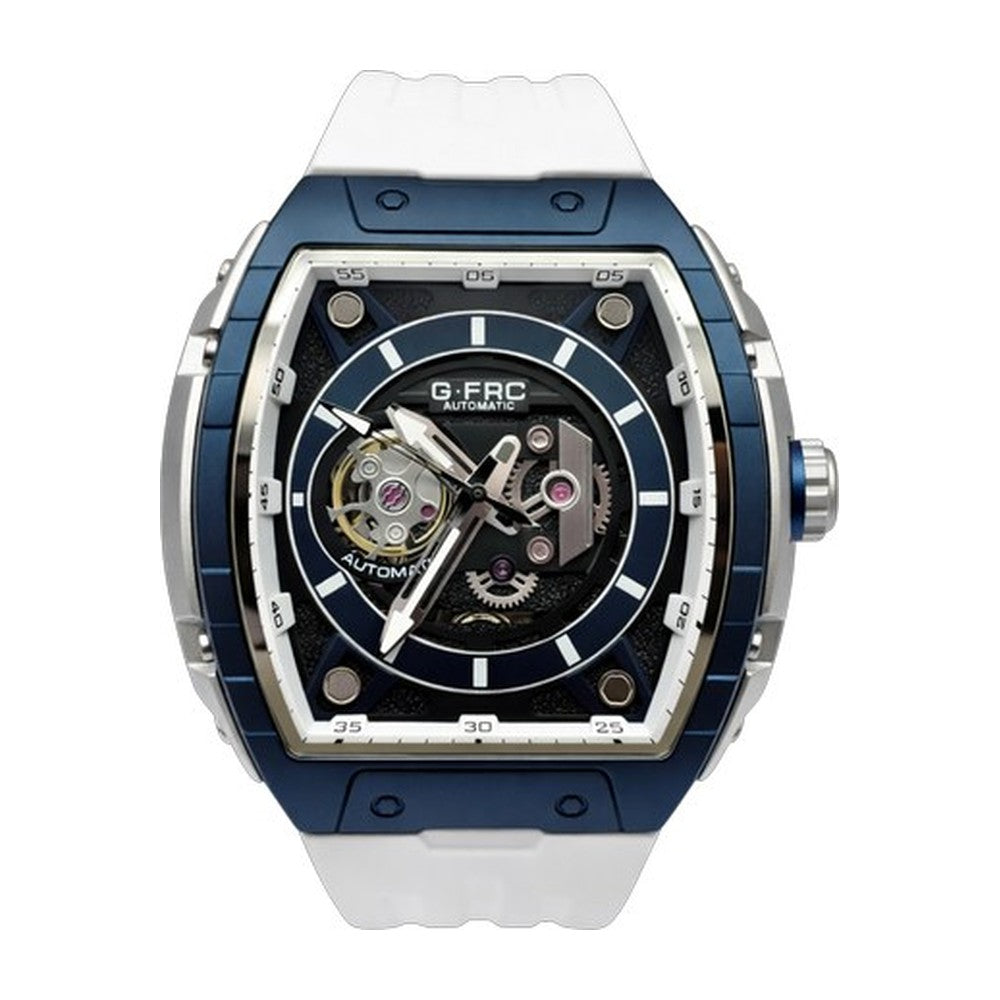 G-FORCE Automático Cuadrado Esqueleto color Goma Blanca / Azul