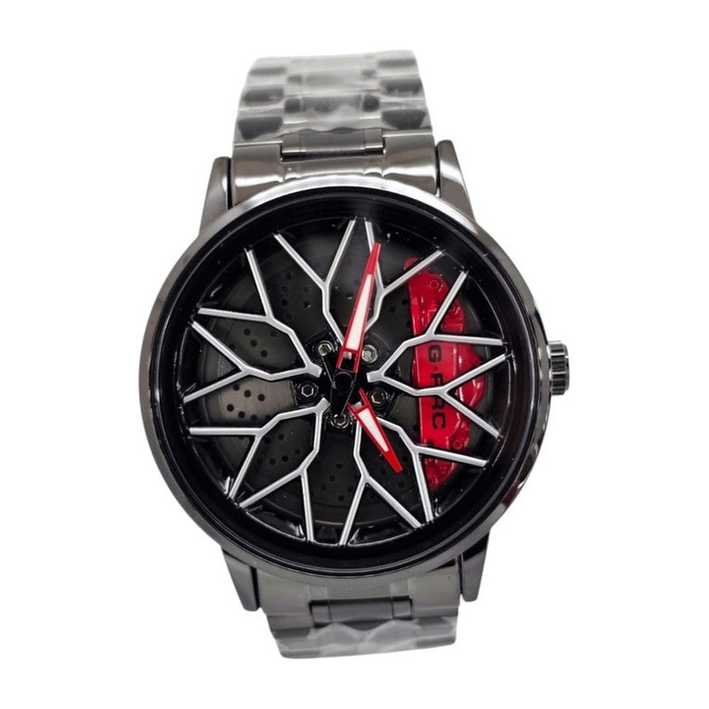 G-FORCE Reloj Rin Original en Acero color Negro / Rin Rojo