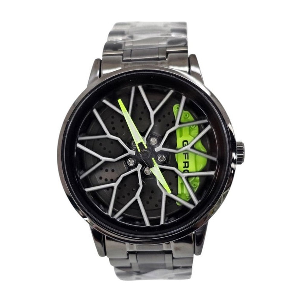 G-FORCE Reloj Rin Original en Acero color Negro / Rin Verde