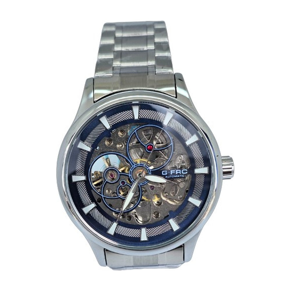 G-FORCE Automático Esqueleto Clásico color Plateado / Esqueleto Azul