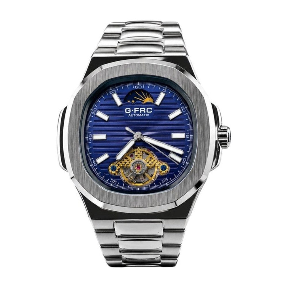 G-FORCE Automático Tourbillon en Acero color Plateado / Azul