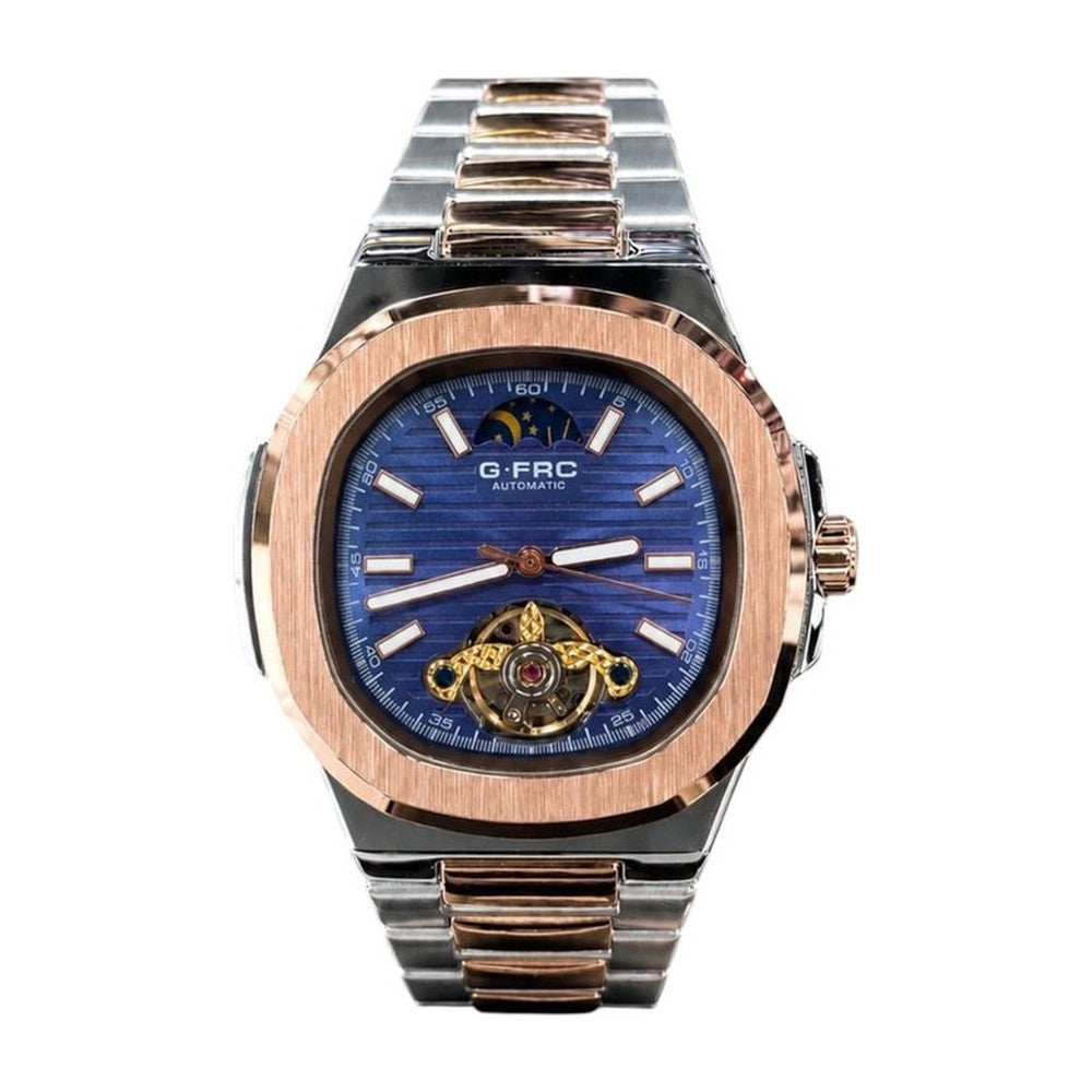 G-FORCE Automático Tourbillon en Acero color Oro Rosa / Azul