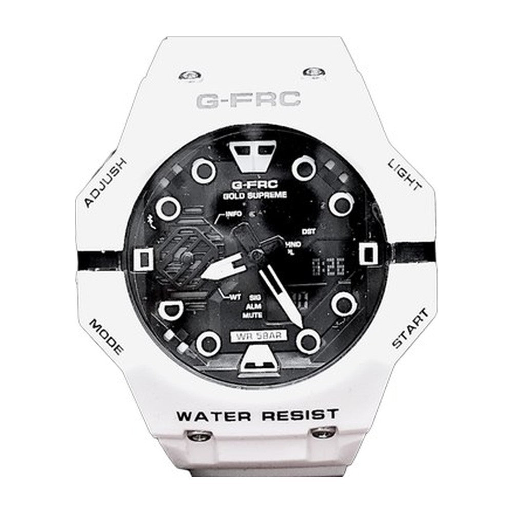 G-FORCE Doble Hora Supreme en Silicona color Goma Blanca / Blanco
