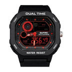 G-FORCE Doble Hora Supreme en Silicona color Goma Negra / Rojo Digital