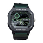 G-FORCE Doble Hora Supreme en Silicona color Goma Verde / Verde Digital