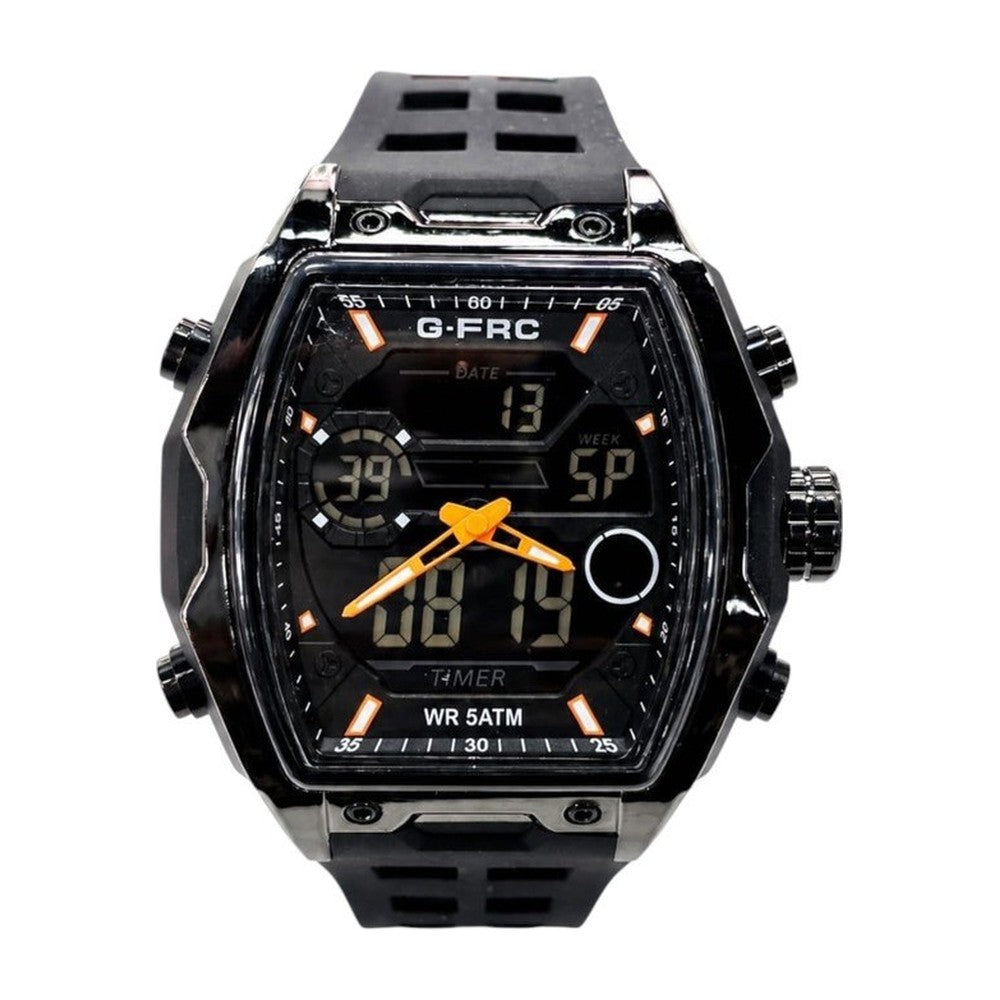 G-FORCE Doble Hora Supreme Deportivo color Goma Negra / Negro