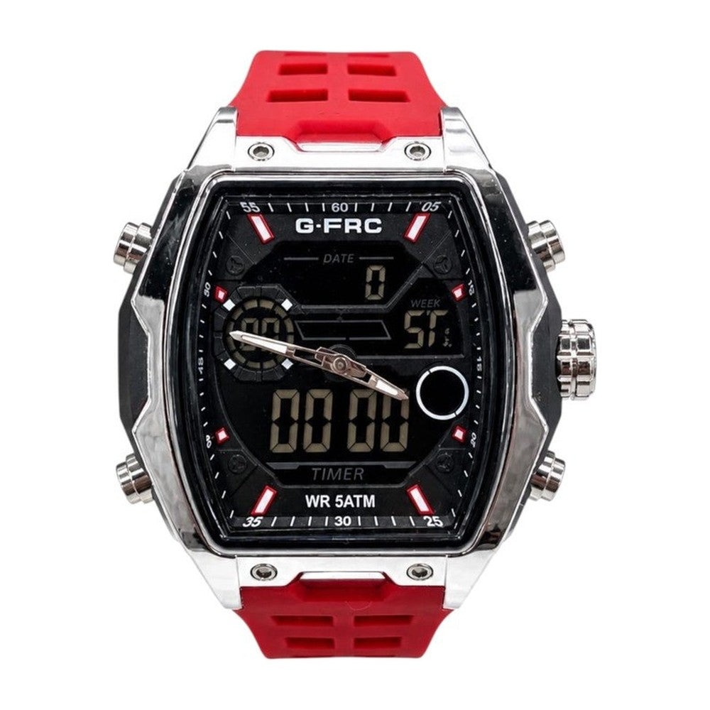 G-FORCE Doble Hora Supreme Deportivo color Goma Roja / Blanco