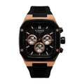 G-FORCE Cronógrafo Supreme en Silicona color Goma Negra / Oro Rosa