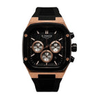 G-FORCE Cronógrafo Supreme en Silicona color Goma Negra / Oro Rosa