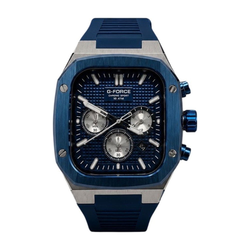 G-FORCE Cronógrafo Supreme en Silicona color Goma Azul / Azul