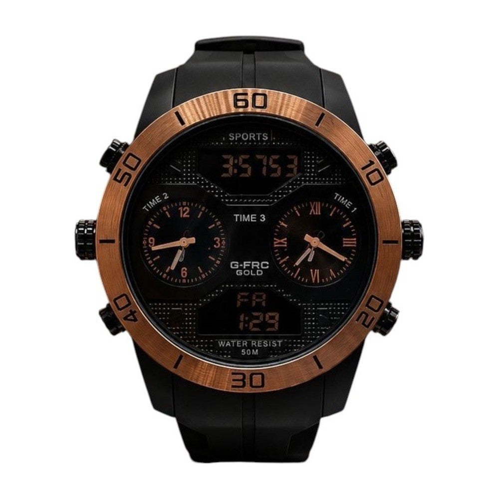 G-FORCE Tres Máquinas Deportivo color Goma Negra / Cobre