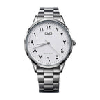 Q&Q Reloj Clásico en Acero para Hombre color Plateado / Blanco