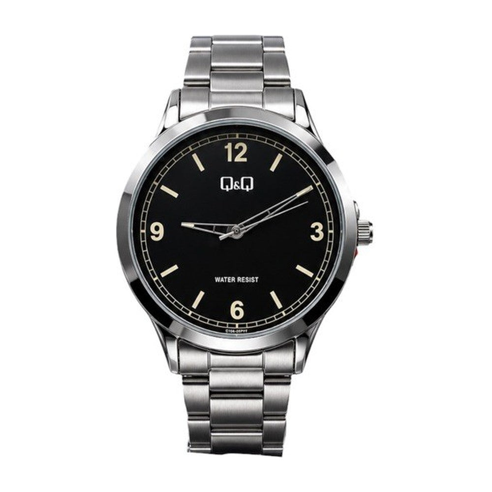Q&Q Reloj Clásico en Acero para Hombre color Plateado / Negro