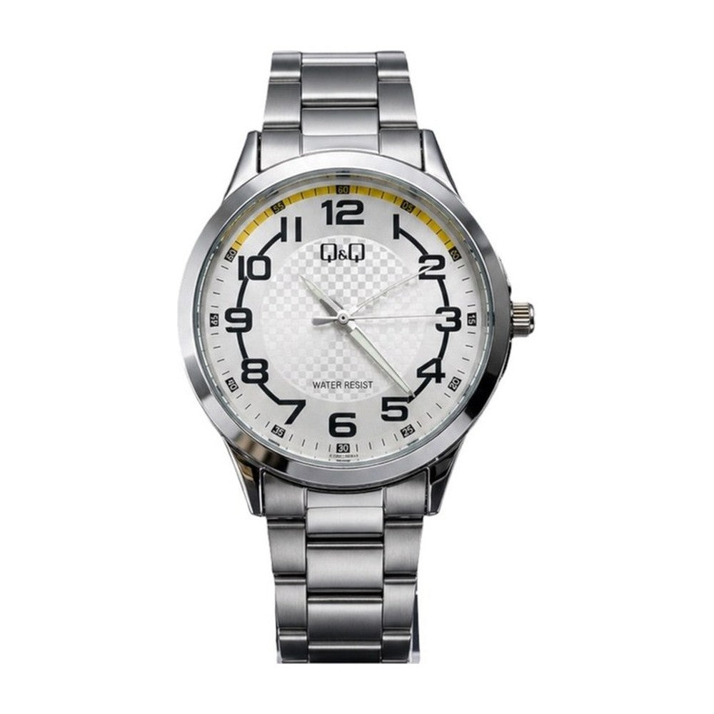 Q&Q Reloj Clásico en Acero para Hombre color Plateado / Blanco y Dorado