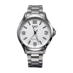 Q&Q Reloj en Acero Esfera Amplia color Plateado / Blanco