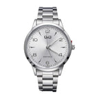 Q&Q Reloj en Acero Esfera Amplia color Plateado / Plateado