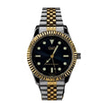 Q&Q Reloj en Acero con Bisel Deportivo color Plateado y Dorado / Negro