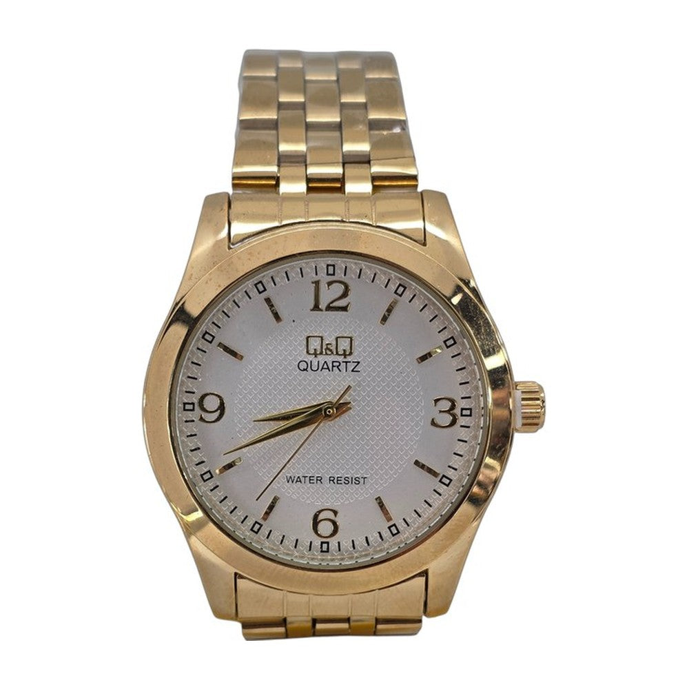 Q&Q Reloj en Acero Dorado para Hombre color Dorado / Blanco