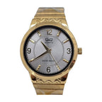 Q&Q Reloj en Acero Dorado para Hombre color Dorado / Blanco Texturizado