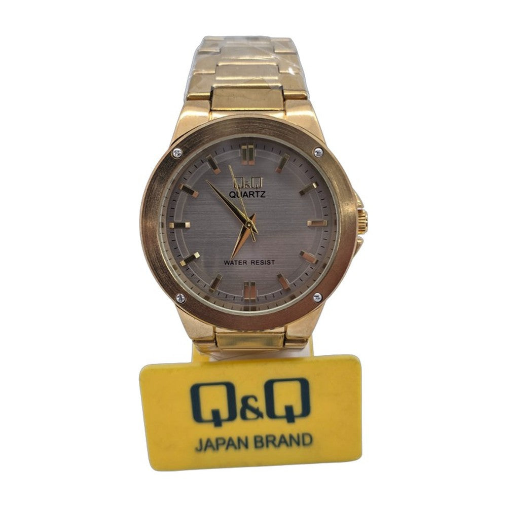 Q&Q Reloj en Acero Dorado para Hombre color Dorado / Café