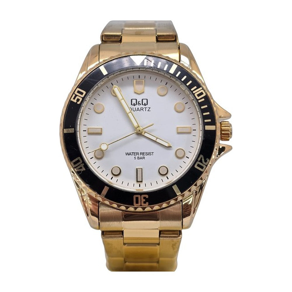 Q&Q Reloj en Acero Dorado para Hombre color Dorado Malla / Blanco