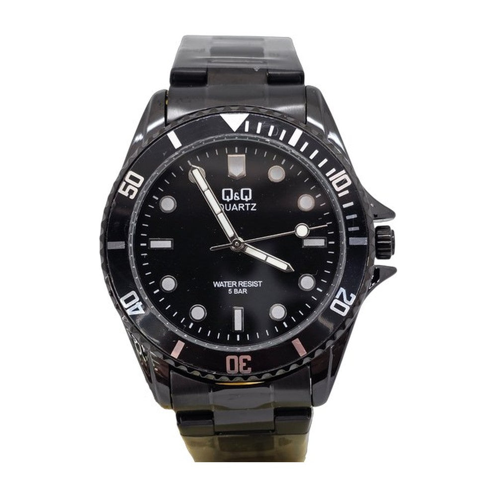 Q&Q Reloj en Acero Dorado para Hombre color Negro / Negro