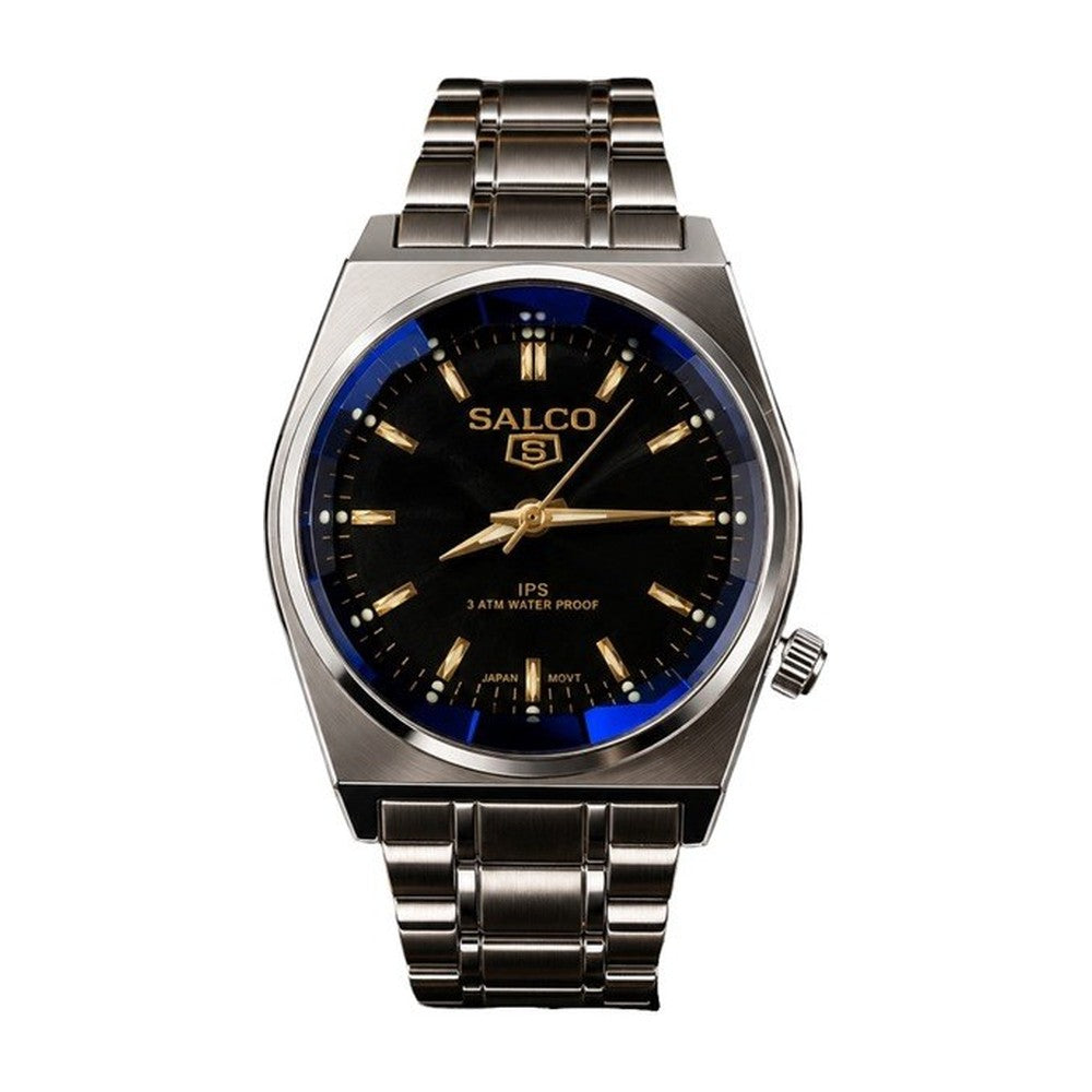 SALCO Quartz Reloj Clásico Metálico color Plateado / Azul