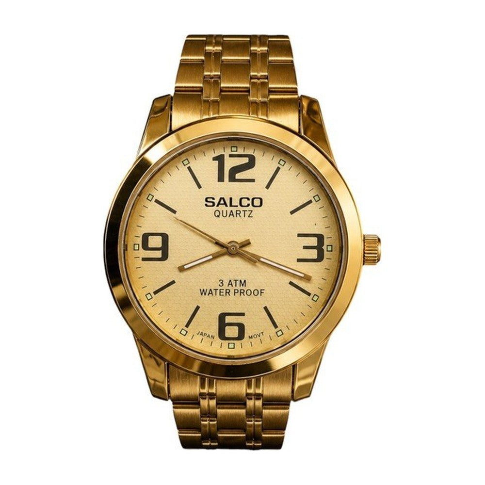 SALCO Quartz Reloj Clásico Metálico color Dorado / Dorado